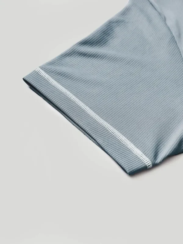 Men Solid Slim Fit V Neck T-shirt with TECHNO COOL+ - Image 2
