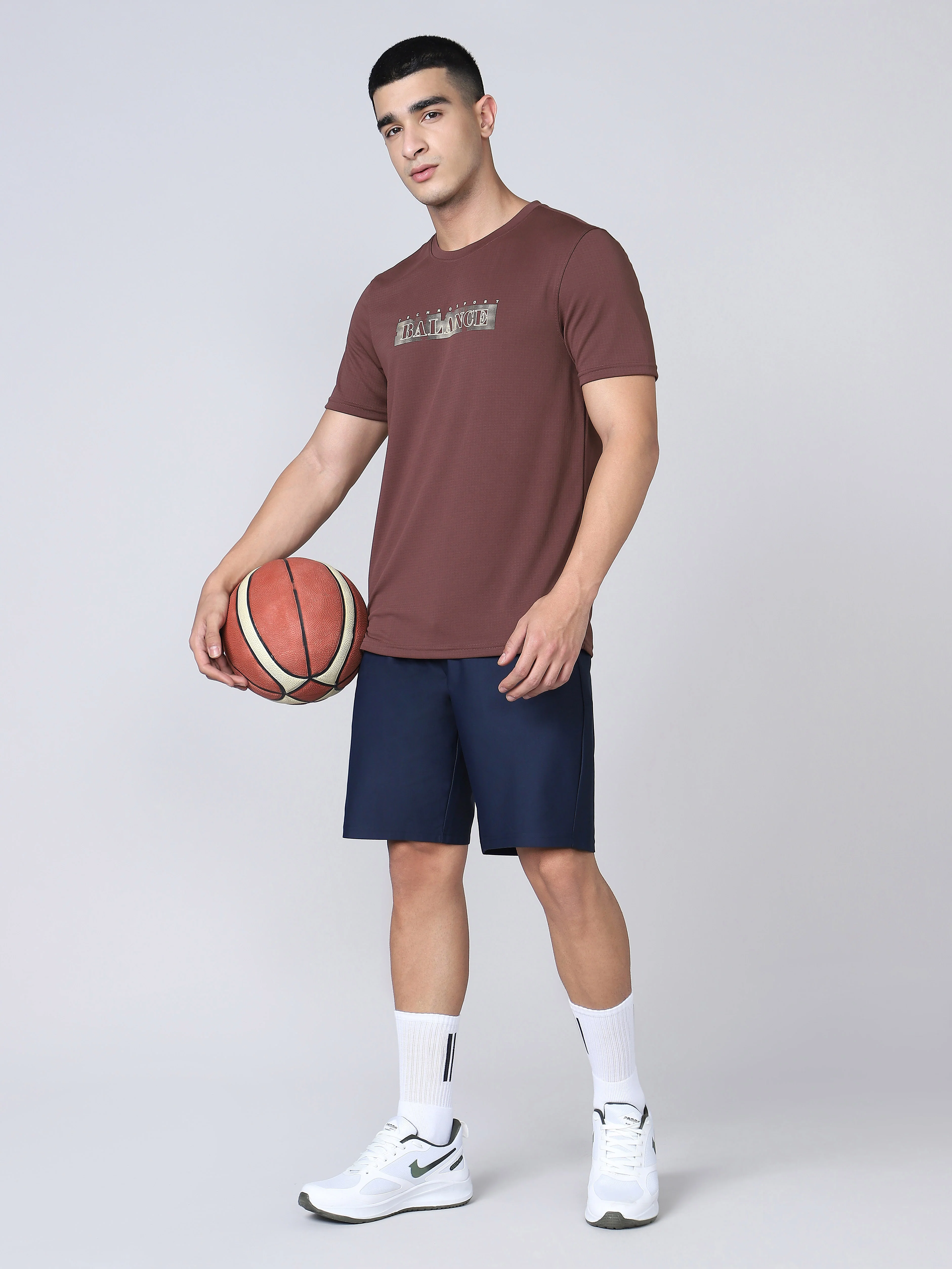Men Printed Regular Fit Crew Neck T-shirt with TECHNO COOL+ - Image 6