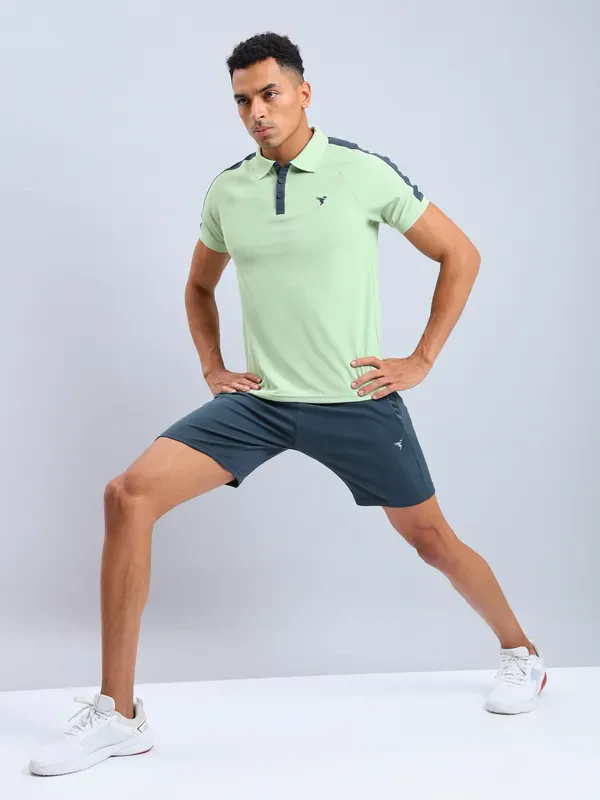 Men Colorblock Slim Fit Polo T-shirt with MATPIQ - Image 6
