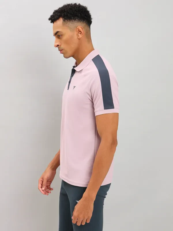 Men Colorblock Slim Fit Polo T-shirt with MATPIQ - Image 4