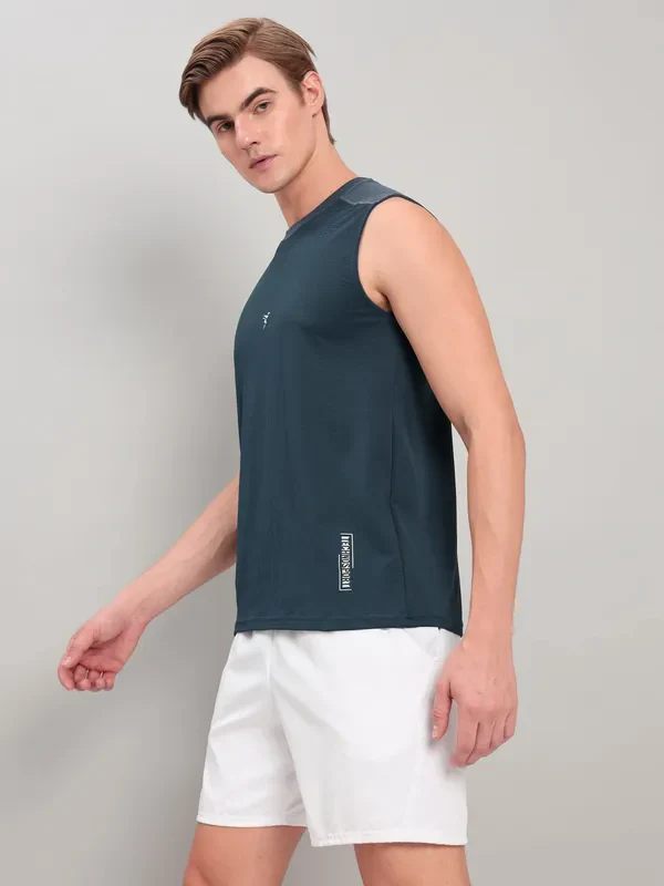 Men Solid Slim Fit Crew Neck Innerwear Vest with ELASTO LITE - Image 5