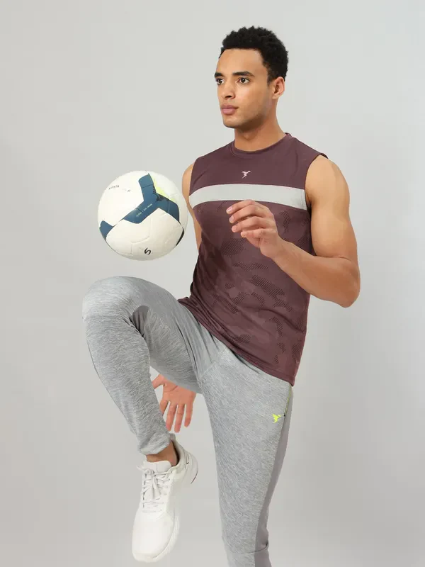 Men Jacquard Slim Fit Crew Neck Innerwear Vest with VENTMESH - Image 2