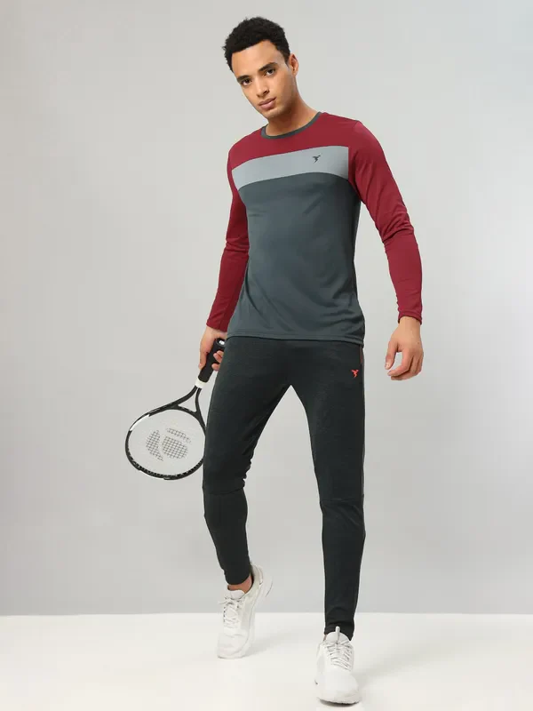 Men Colorblock Slim Fit Crew Neck T-shirt with MATPIQ - Image 5