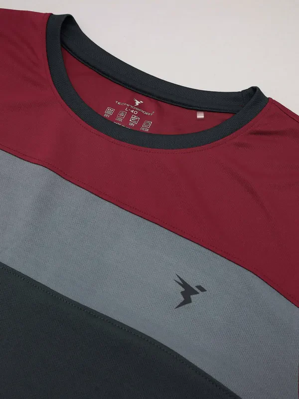 Men Colorblock Slim Fit Crew Neck T-shirt with MATPIQ - Image 7
