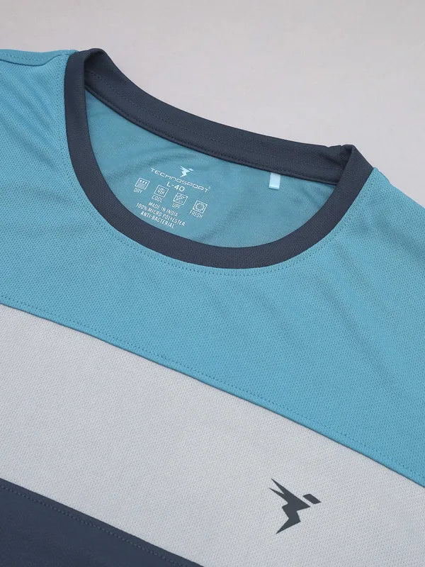 Men Colorblock Slim Fit Crew Neck T-shirt with MATPIQ - Image 7