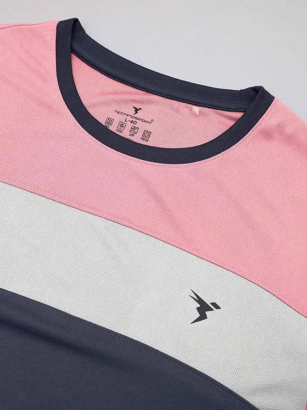 Men Colorblock Slim Fit Crew Neck T-shirt with MATPIQ - Image 7