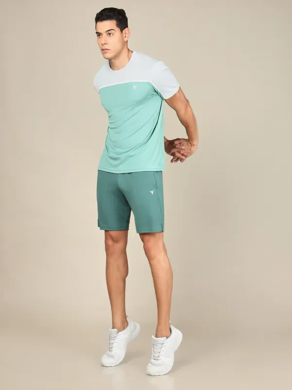 Men Colorblock Slim Fit Crew Neck T-shirt with TECHNO COOL+ - Image 5