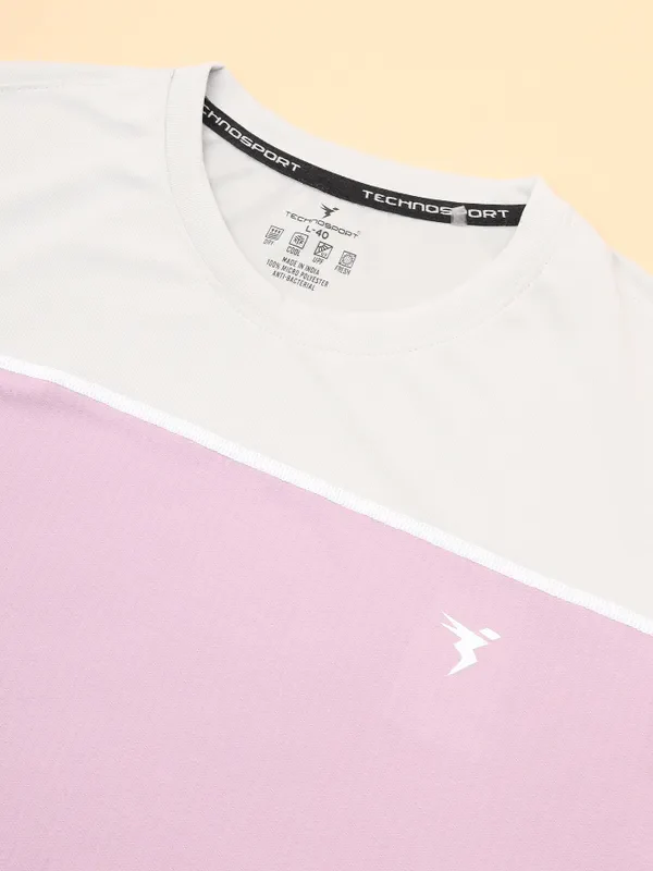 Men Colorblock Slim Fit Crew Neck T-shirt with TECHNO COOL+ - Image 7