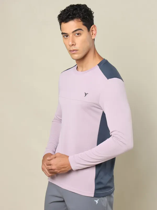 Men Colorblock Slim Fit Crew Neck T-shirt with TECHNO COOL+ - Image 3