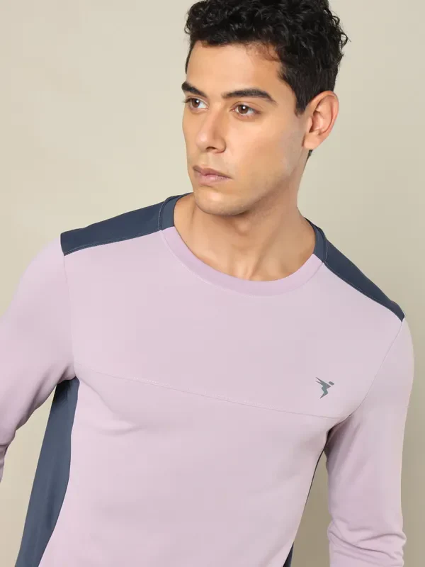 Men Colorblock Slim Fit Crew Neck T-shirt with TECHNO COOL+ - Image 5