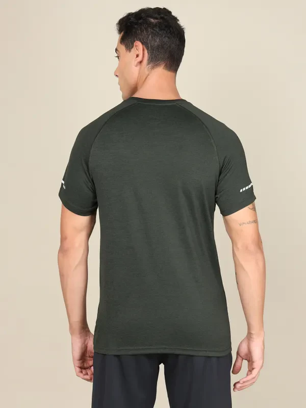 Men Melange Slim Fit Crew Neck T-shirt with DOUBLECOOL - Image 3