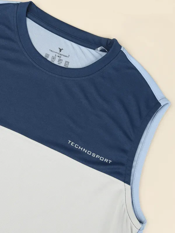 Men Colorblock Slim Fit Crew Neck Innerwear Vest with TECHNO COOL+ - Image 7