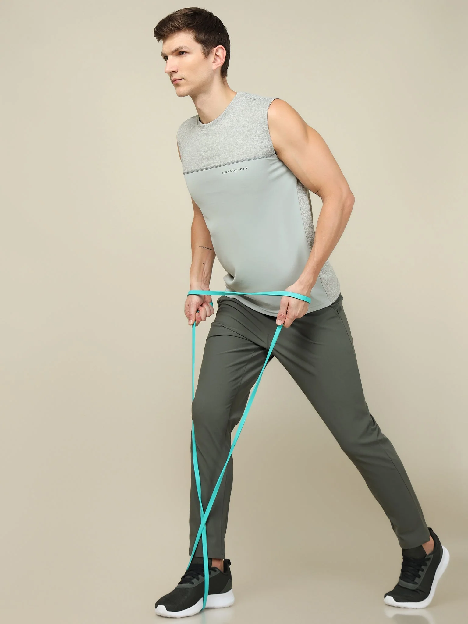 Men Colorblock Slim Fit Crew Neck Innerwear Vest with TECHNO COOL+ - Image 4