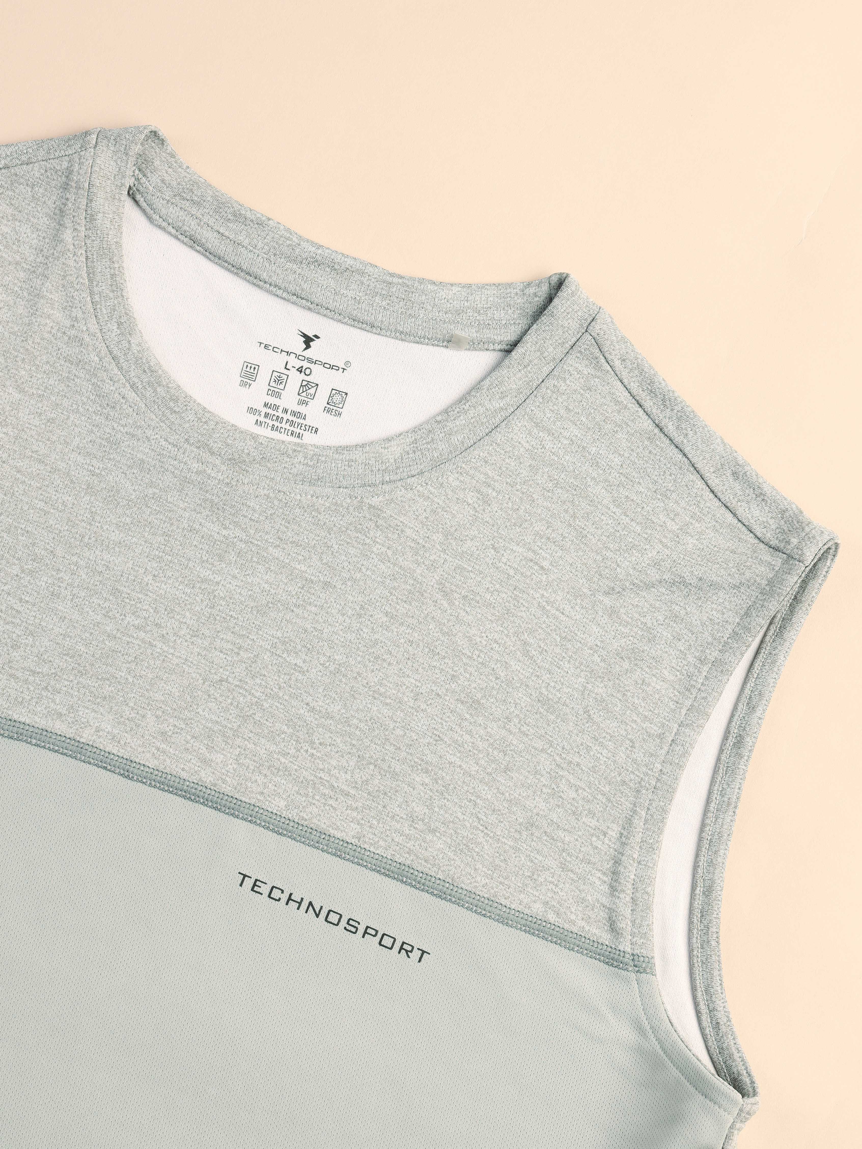 Men Colorblock Slim Fit Crew Neck Innerwear Vest with TECHNO COOL+ - Image 7