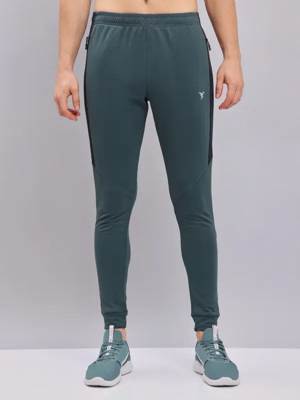 Men Melange Slim Fit Trackpants with TECHNO DRY - Image 3