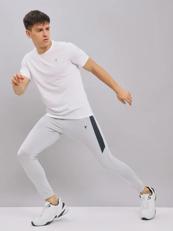 Men Melange Slim Fit Trackpants with TECHNO DRY - Image 2
