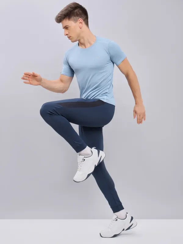 Men Melange Slim Fit Trackpants with TECHNO DRY - Image 2