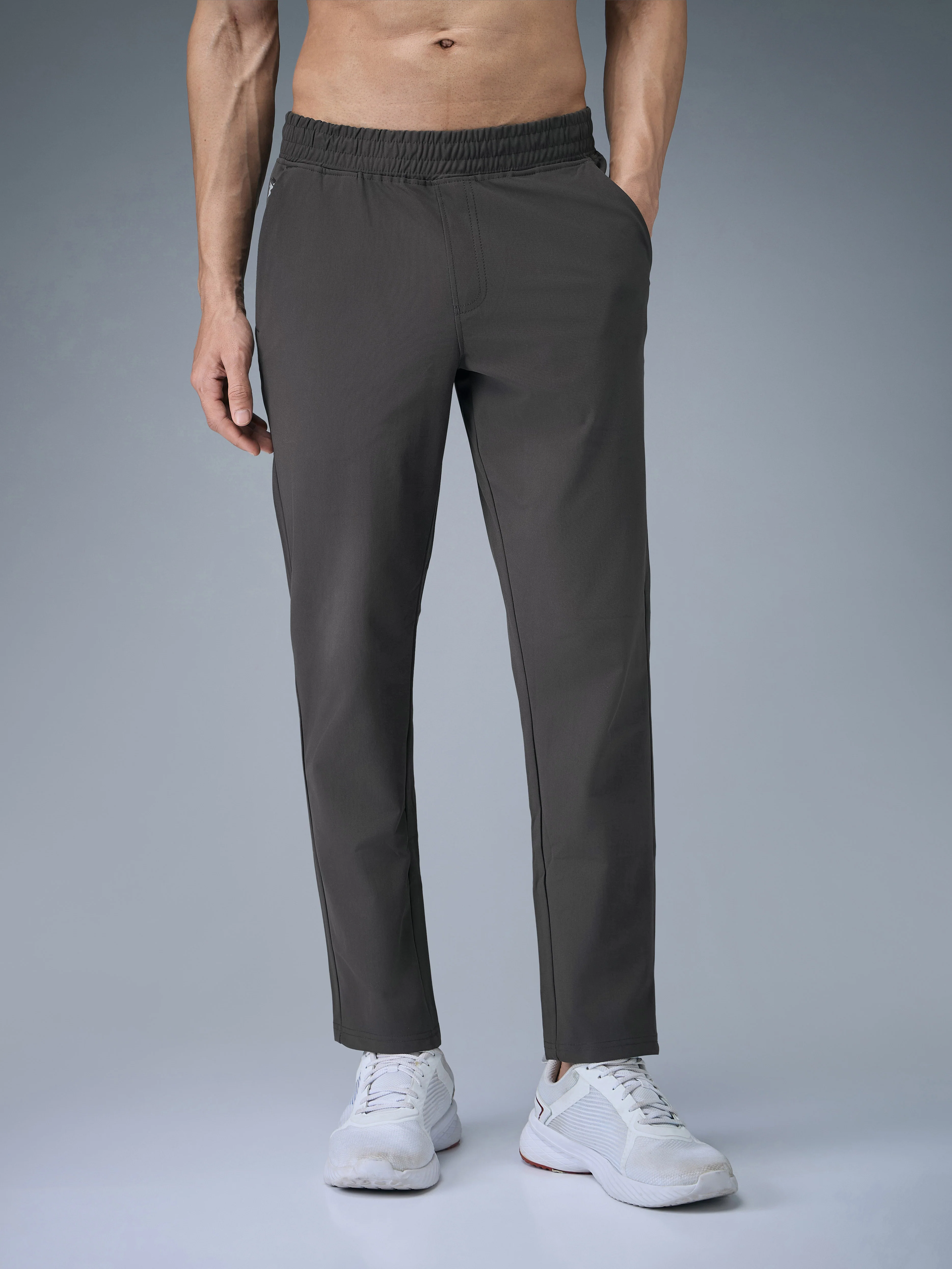 Men Solid Relax Fit Trackpants with DURACOOL+ - Image 2