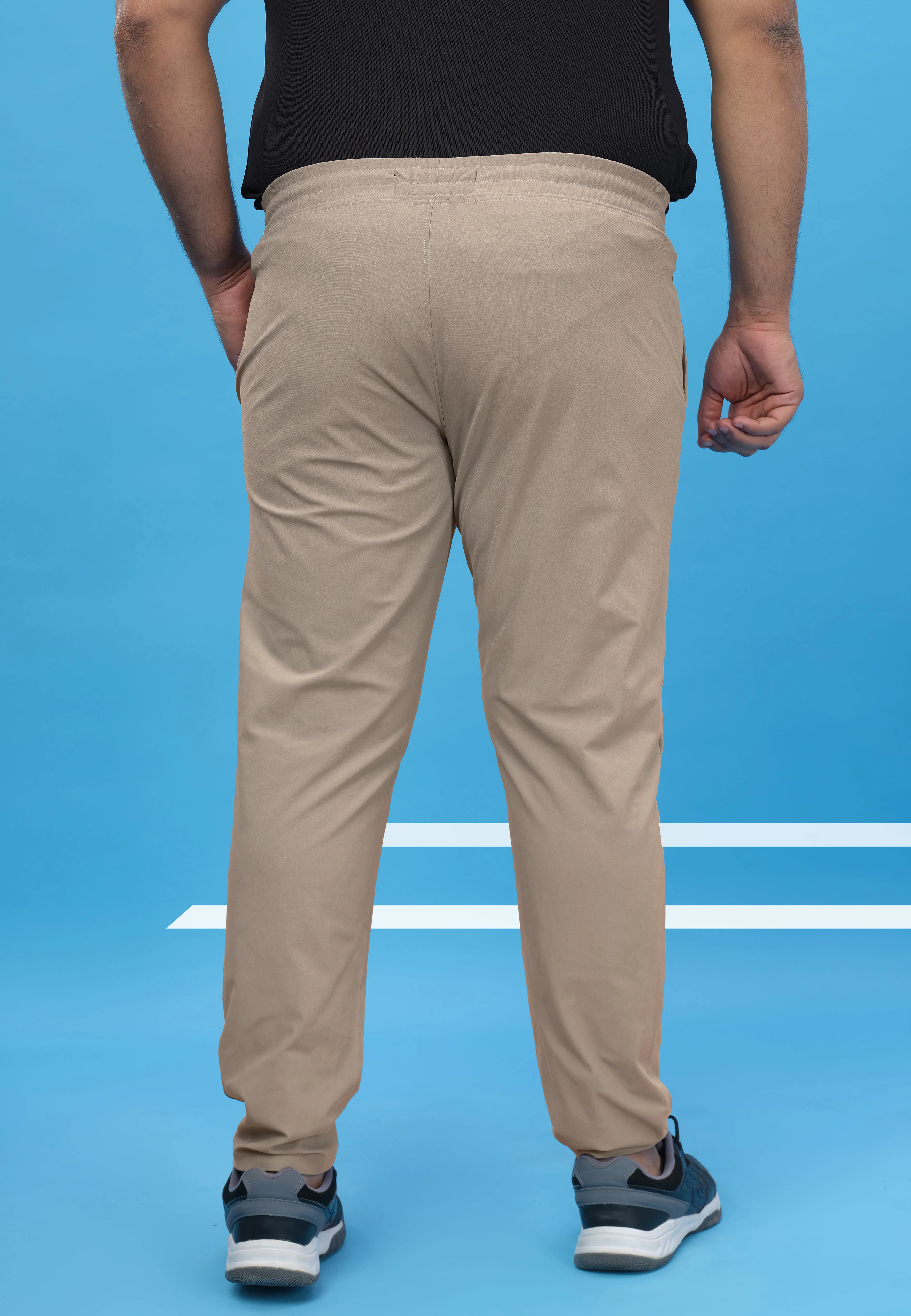 Men Plus Size Solid Relax Fit Trackpants with DURACOOL+ - Image 2