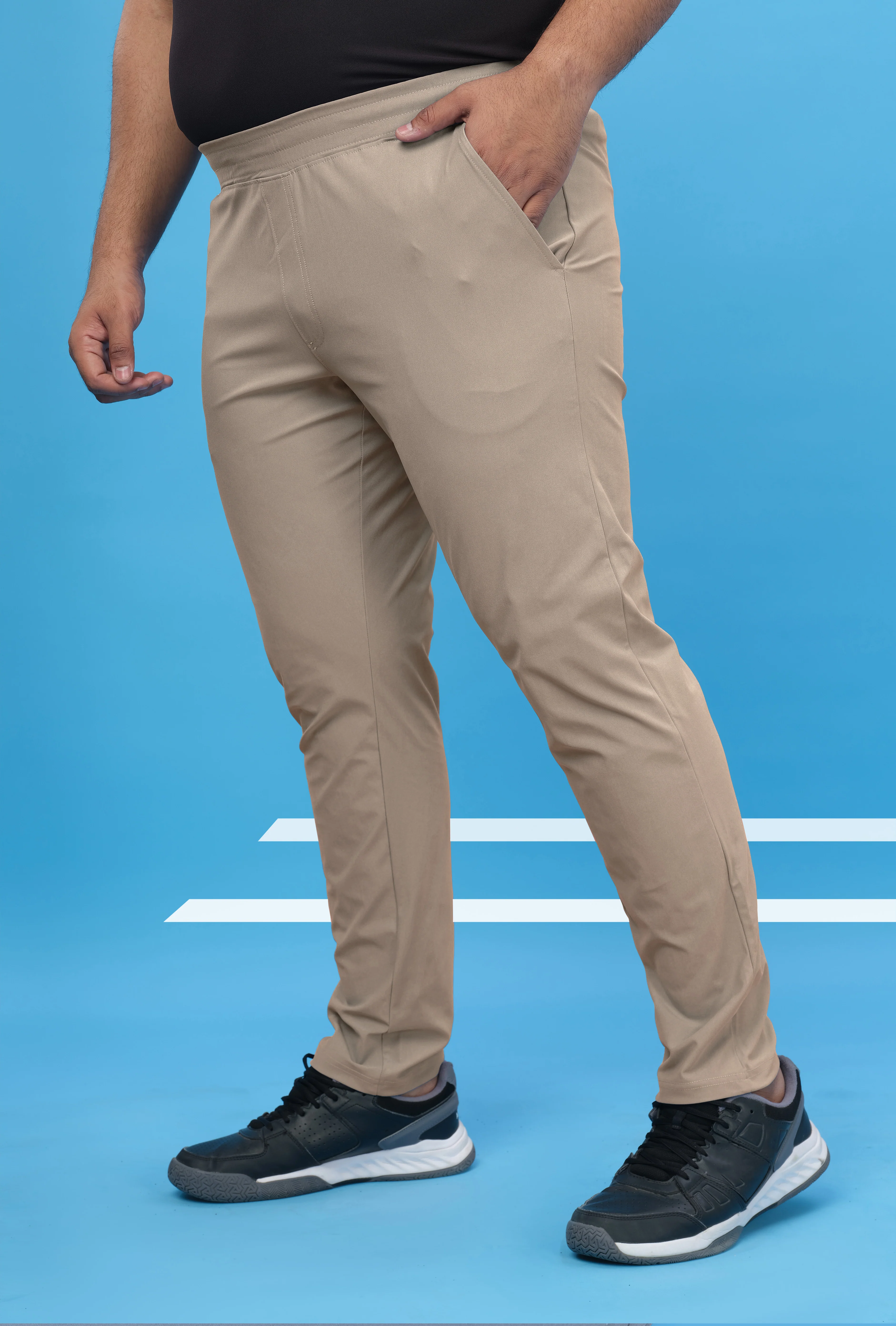 Men Plus Size Solid Relax Fit Trackpants with DURACOOL+ - Image 3