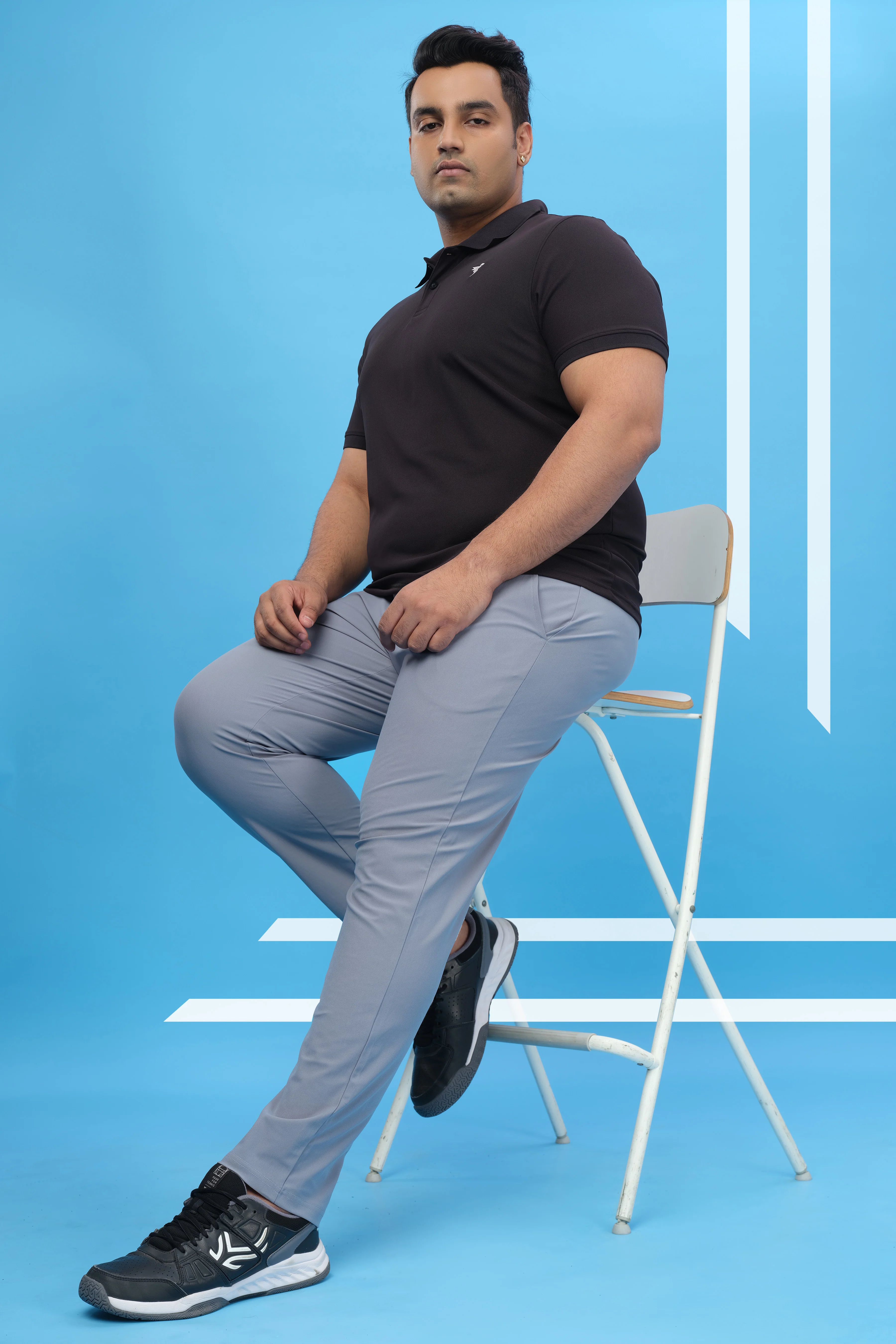 Men Plus Size Solid Relax Fit Trackpants with DURACOOL+ - Image 4