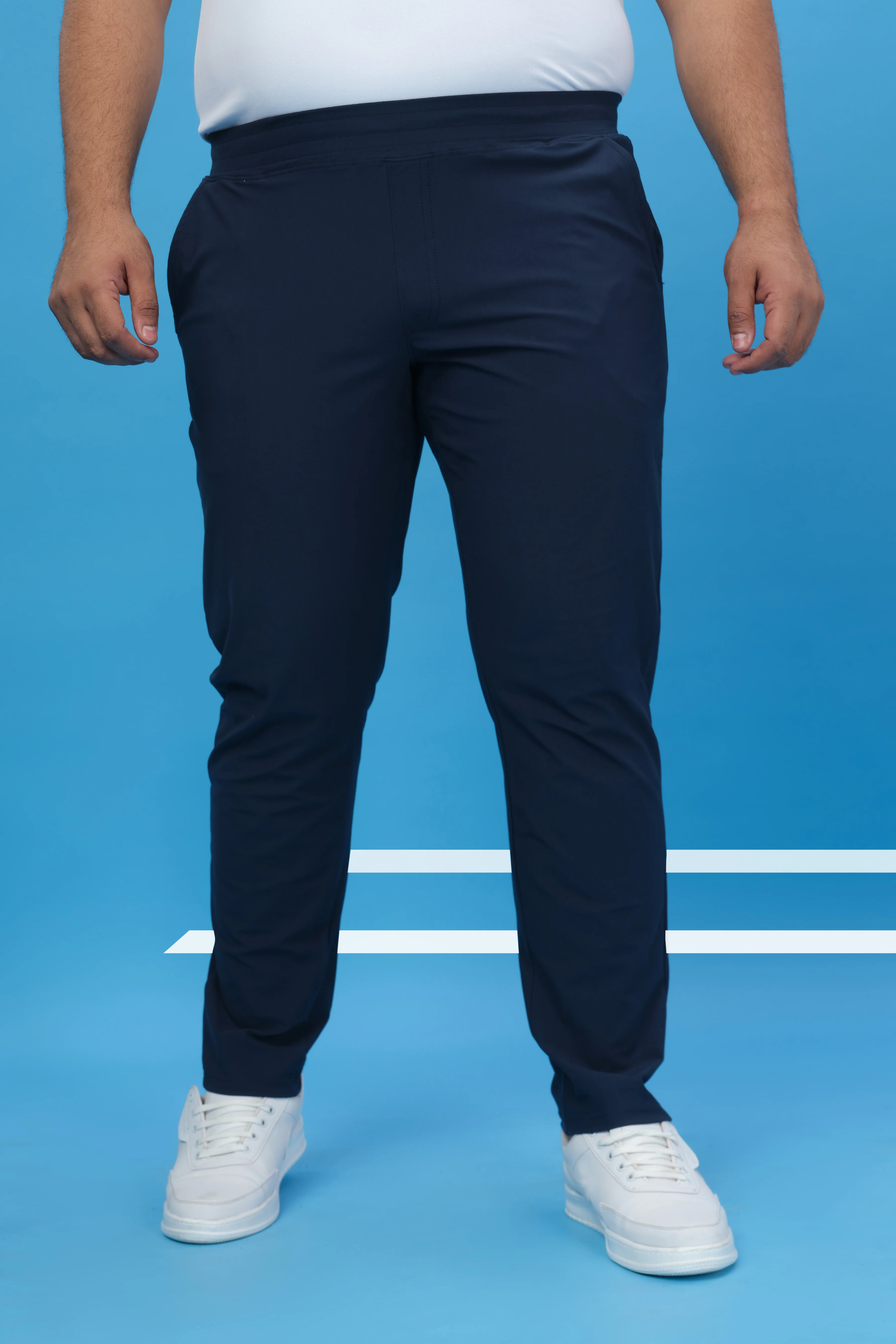 Men Plus Size Solid Relax Fit Trackpants with DURACOOL+ - Image 2