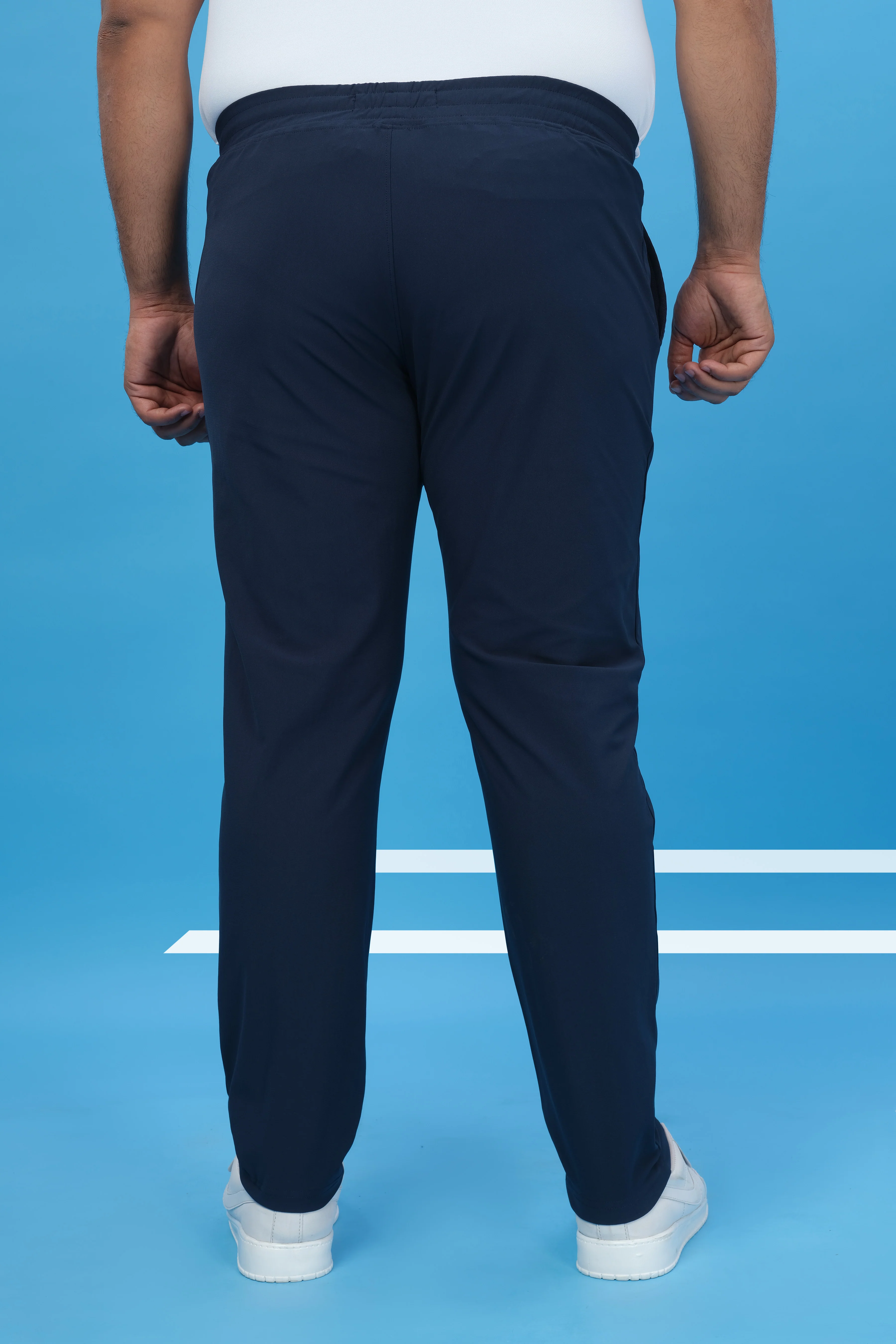 Men Plus Size Solid Relax Fit Trackpants with DURACOOL+ - Image 3