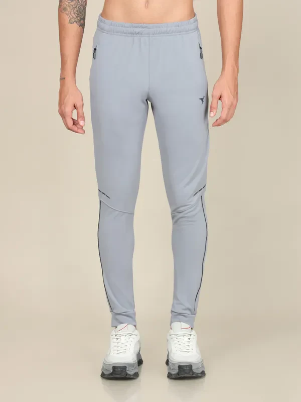 Men Solid Slim Fit Trackpants with TECHNO DRY