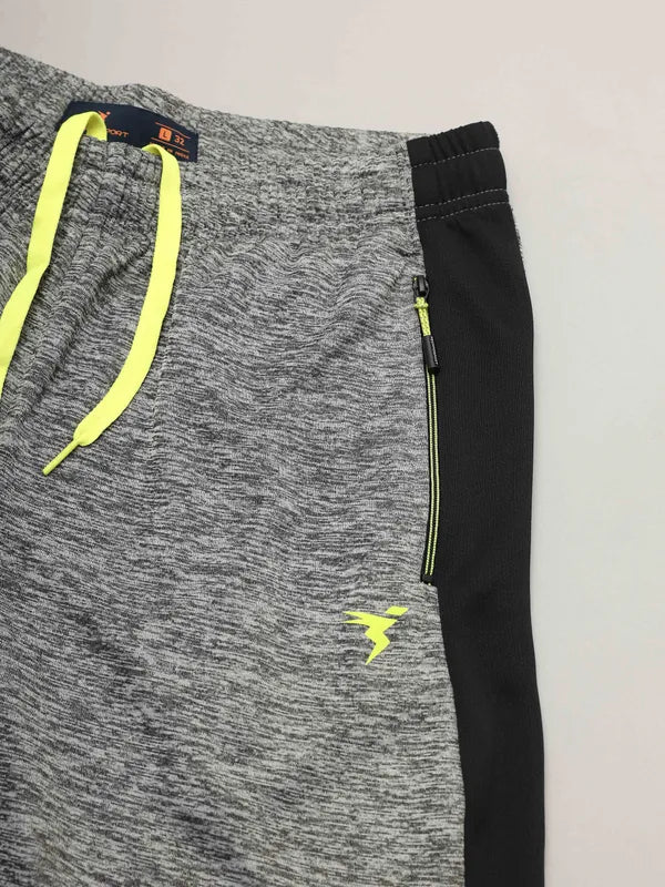 Men Melange Slim Fit Trackpants with TECHNO DRY - Image 9
