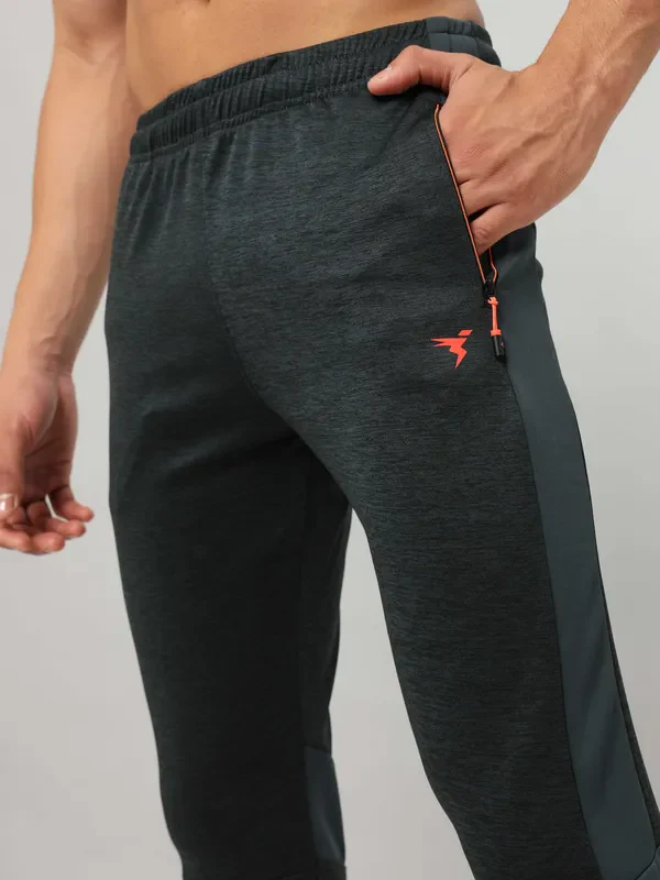 Men Melange Slim Fit Trackpants with TECHNO DRY - Image 6
