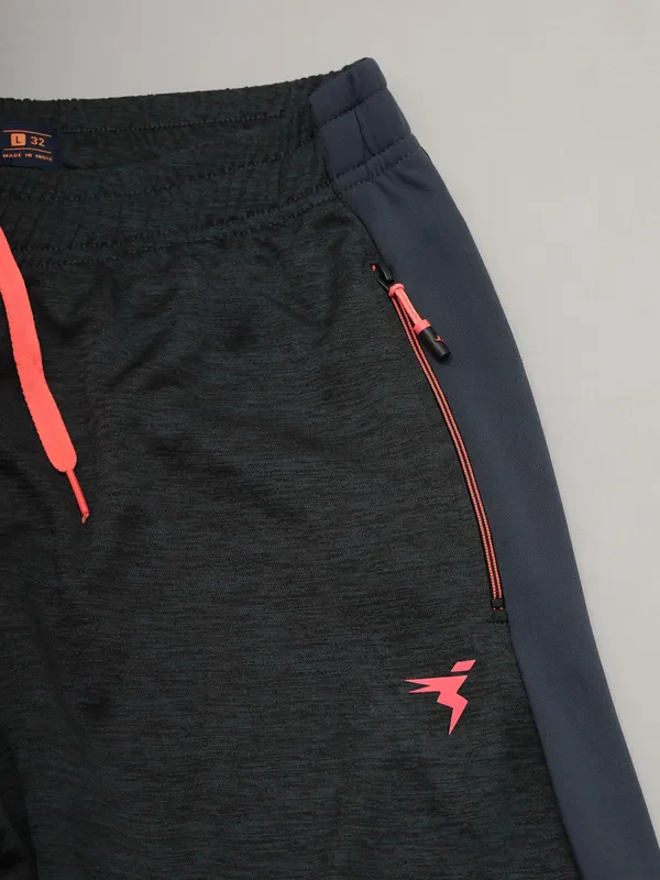 Men Melange Slim Fit Trackpants with TECHNO DRY - Image 8