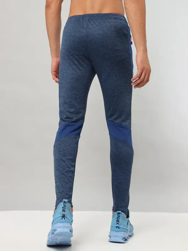 Men Melange Slim Fit Trackpants with TECHNO DRY - Image 4