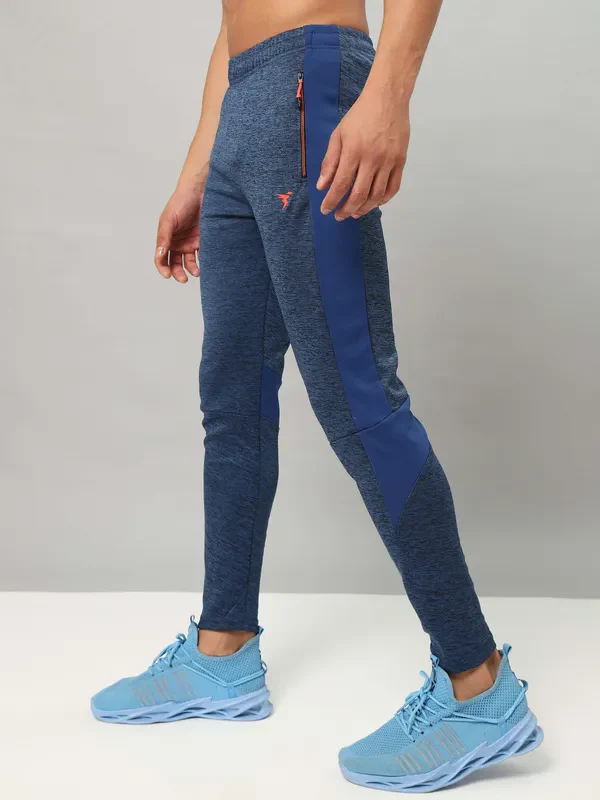 Men Melange Slim Fit Trackpants with TECHNO DRY - Image 5