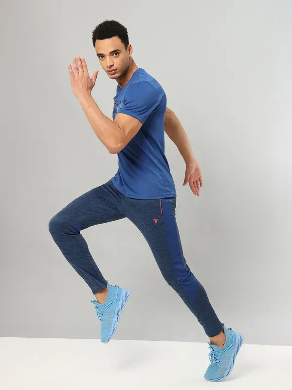 Men Melange Slim Fit Trackpants with TECHNO DRY - Image 6