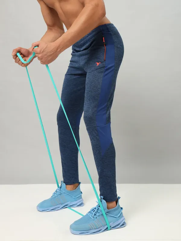 Men Melange Slim Fit Trackpants with TECHNO DRY - Image 7