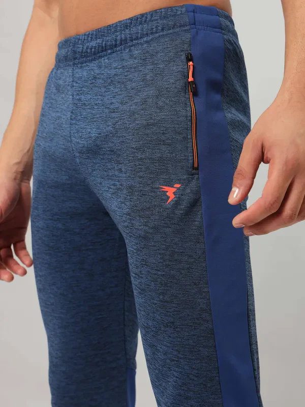 Men Melange Slim Fit Trackpants with TECHNO DRY - Image 8
