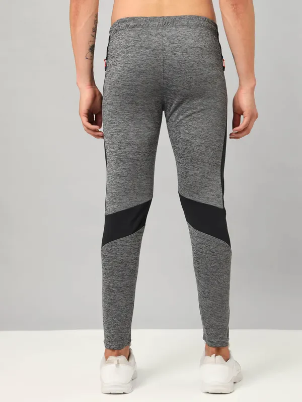 Men Melange Slim Fit Trackpants with TECHNO DRY - Image 3