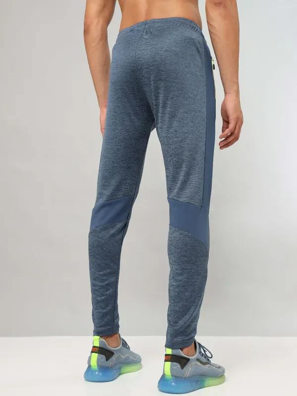 Men Melange Slim Fit Trackpants with TECHNO DRY - Image 3