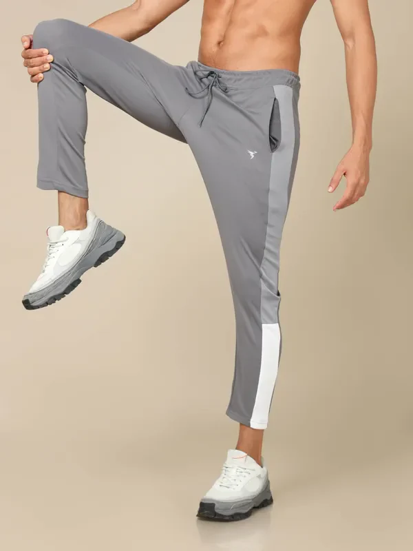 Men Colorblock Slim Fit Trackpants with ELASTO PLUS - Image 2