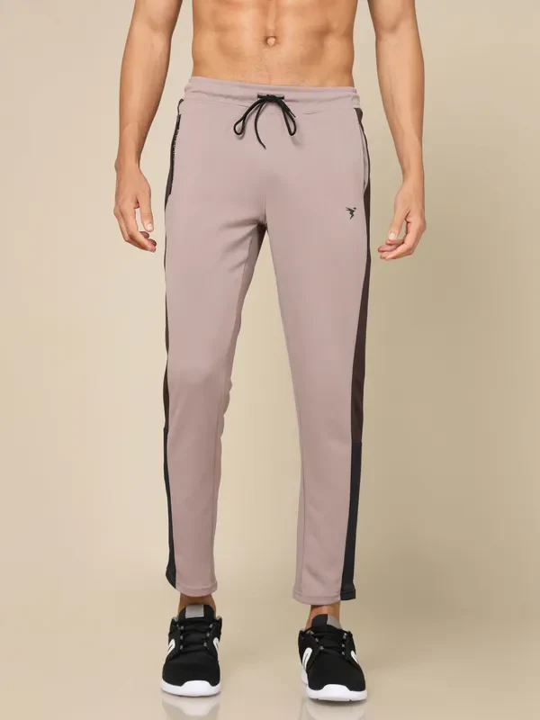Men Colorblock Slim Fit Trackpants with ELASTO PLUS - Image 2