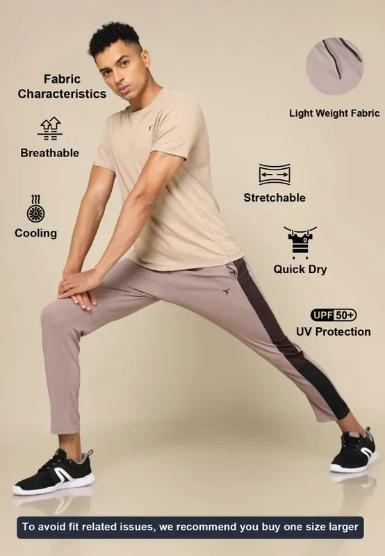 Men Colorblock Slim Fit Trackpants with ELASTO PLUS - Image 4