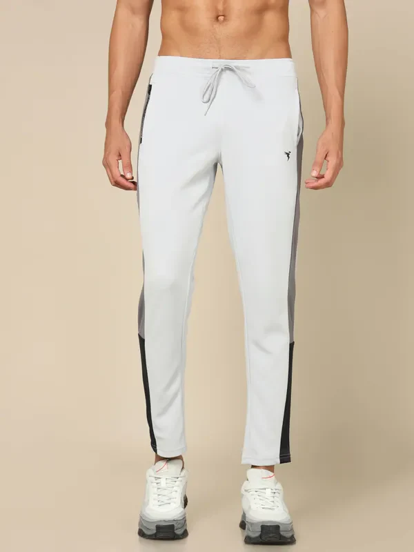 Men Colorblock Slim Fit Trackpants with ELASTO PLUS - Image 2