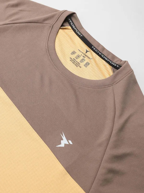 Men Colorblock Slim Fit Crew Neck T-shirt with TECHNO COOL+ - Image 7
