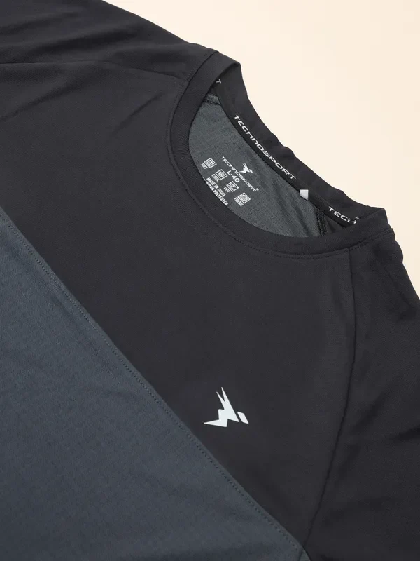 Men Colorblock Slim Fit Crew Neck T-shirt with TECHNO COOL+ - Image 7