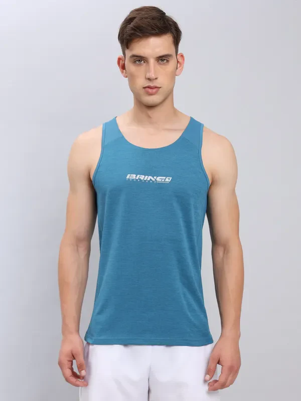 Men Printed Slim Fit Scoop Neck Innerwear Vest with ELASTO LITE - Image 2