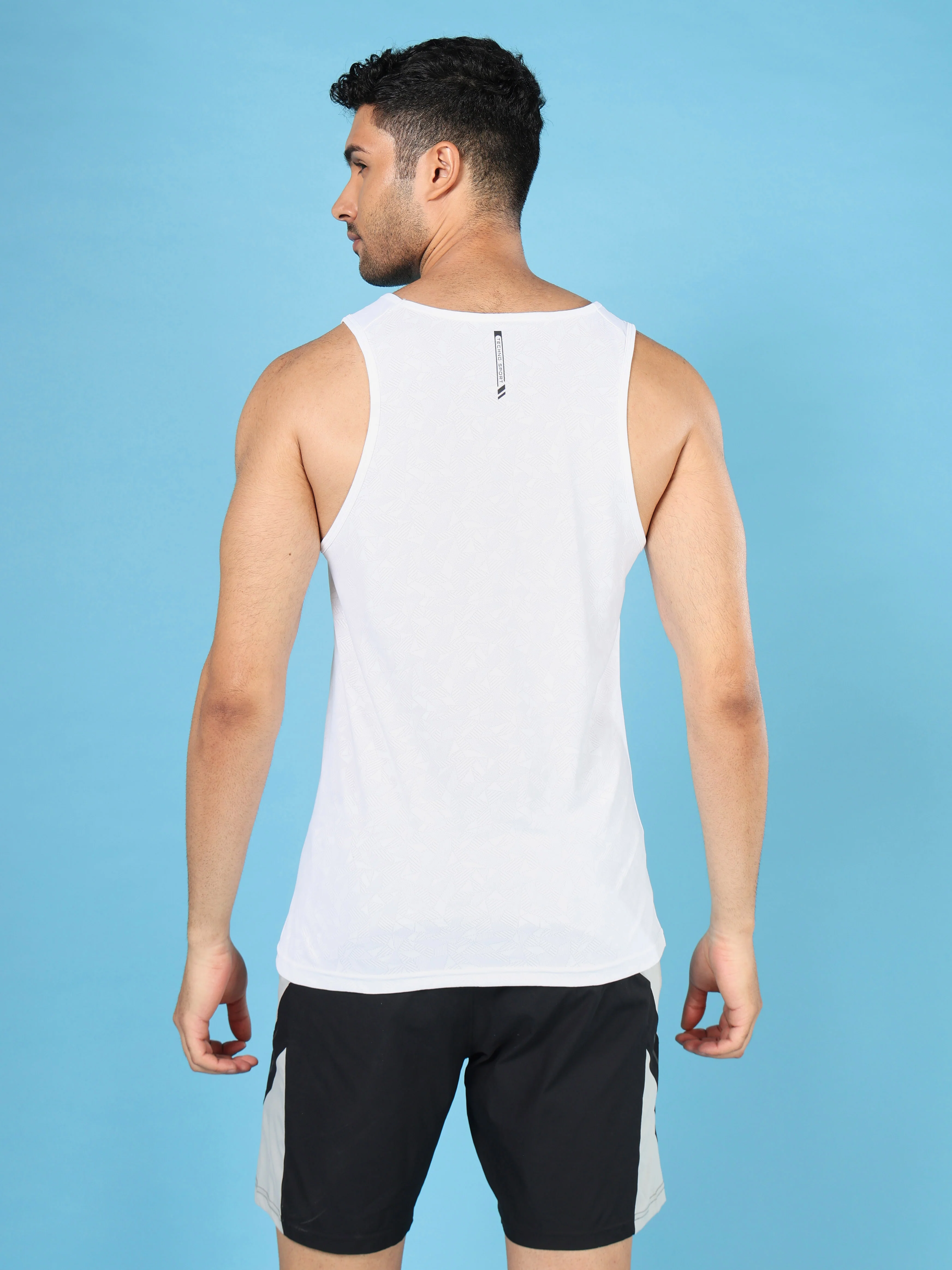 Men Printed Slim Fit Scoop Neck Innerwear Vest with ELASTO LITE - Image 2