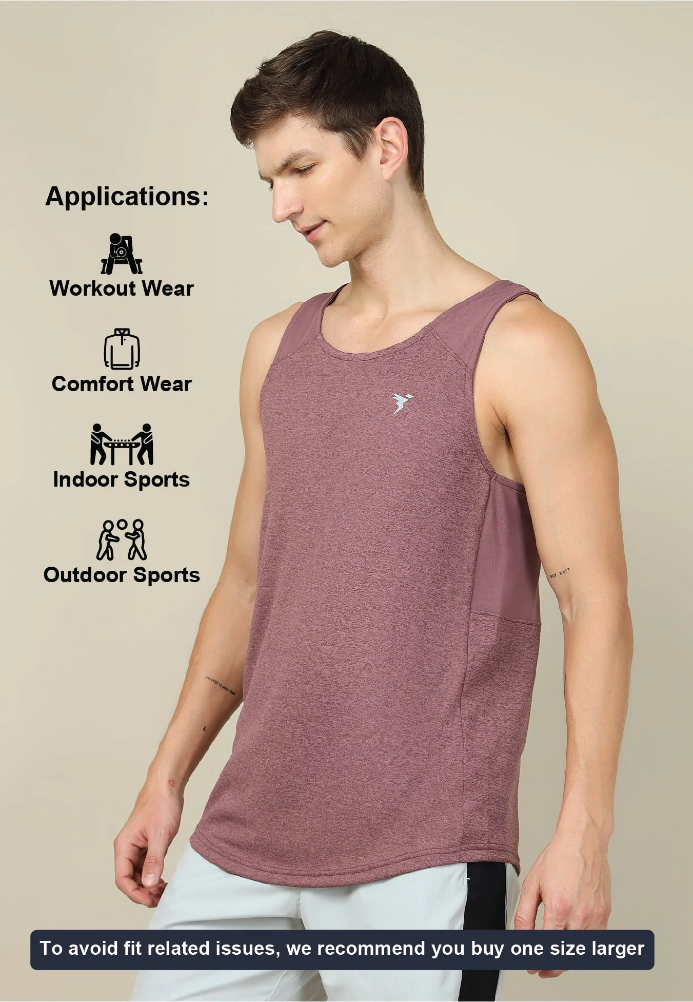 Men Melange Slim Fit Scoop Neck Innerwear Vest with TECHNO COOL+ - Image 6
