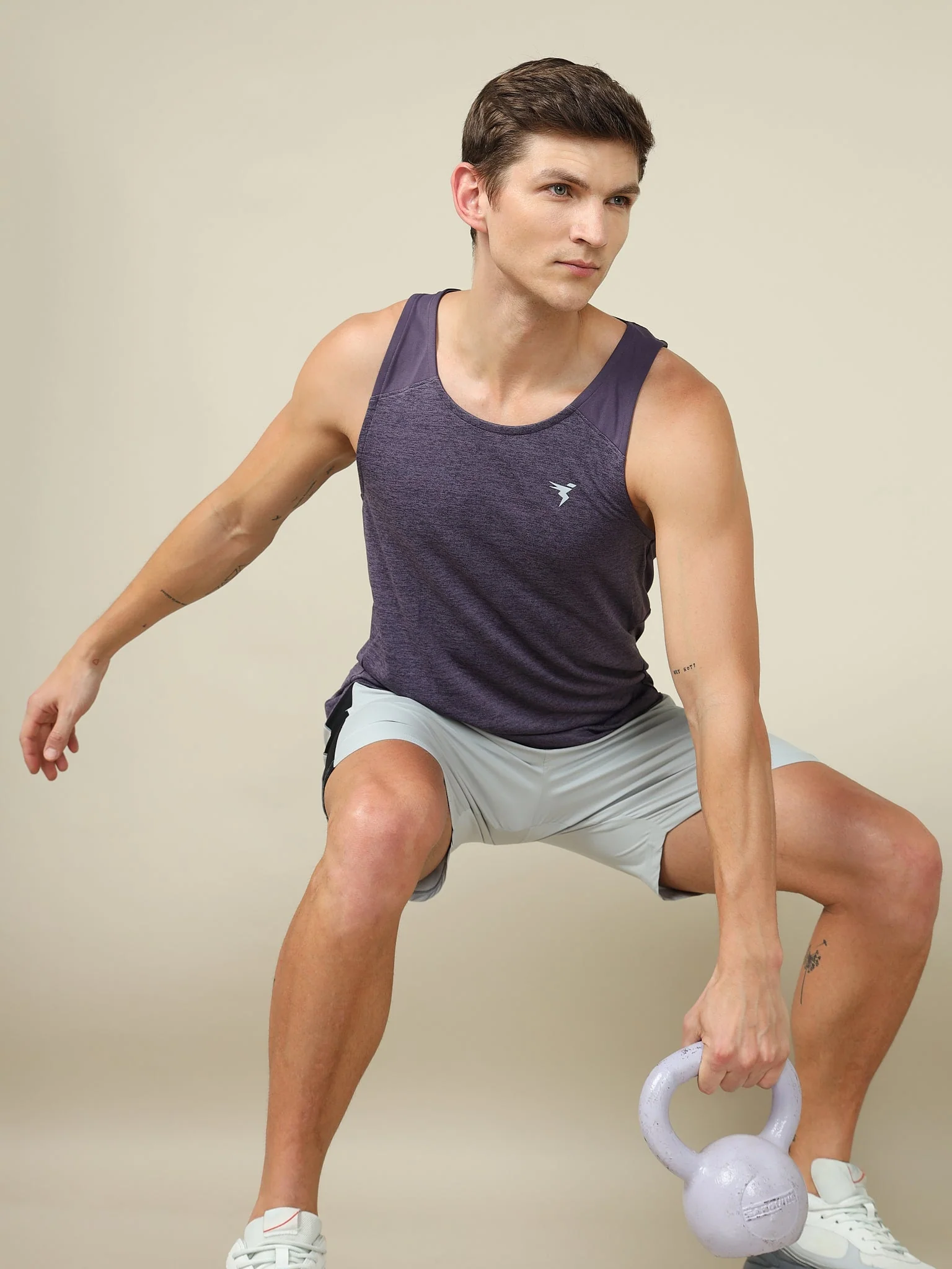 Men Melange Slim Fit Scoop Neck Innerwear Vest with TECHNO COOL+ - Image 2