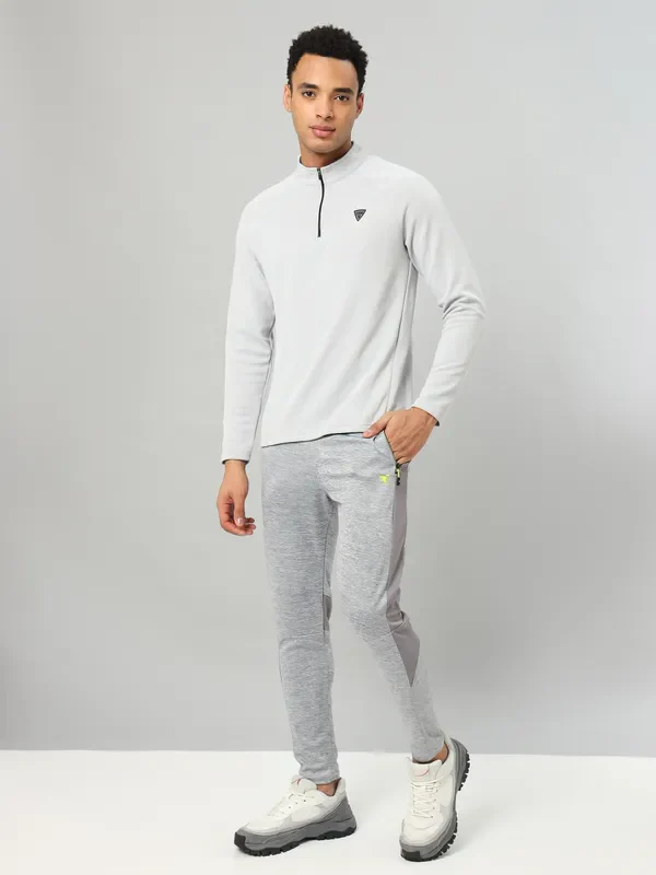 Men Solid Slim Fit Mock Neck Sports Sweatshirt with ELASTO PLUS - Image 5