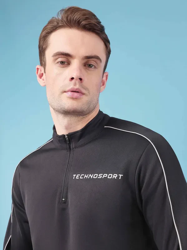 Men Solid Slim Fit Mock Neck Jacket with ELASTO PLUS - Image 6